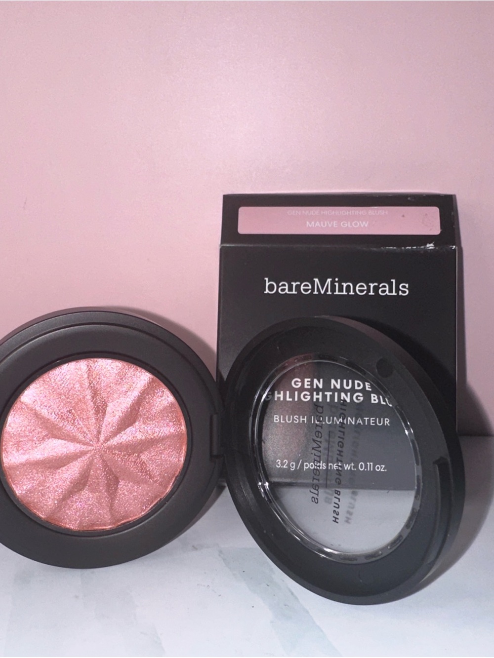 bareMinerals Gen Nude Highlighting Blush - Mauve Glow Pink Shimmer